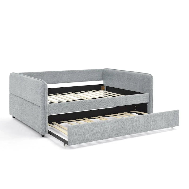 Full Boucle Daybed with Trundle