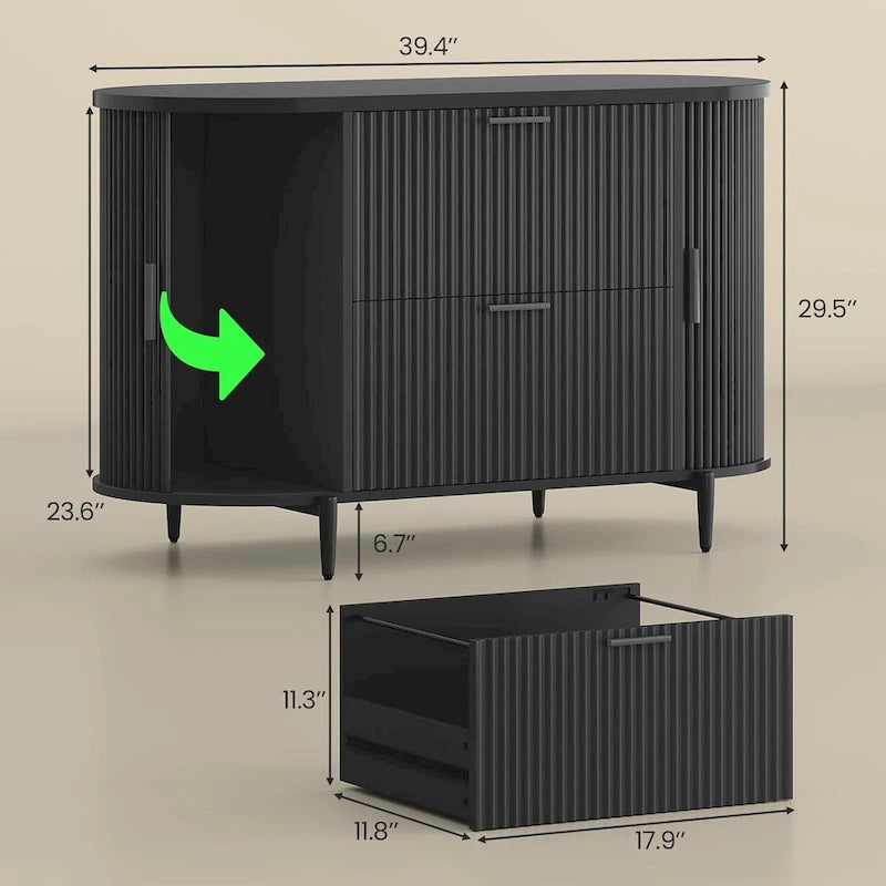 2 Drawer File Cabinet Filing Cabinet Home Office 2 Door Storage