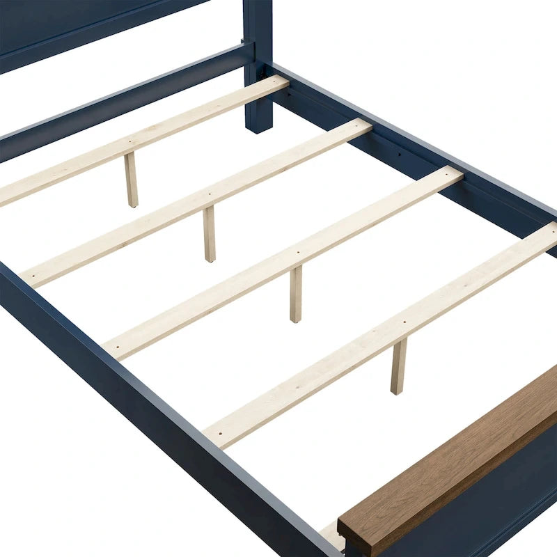 Althea Modern Farmhouse Pinewood Panel Bed