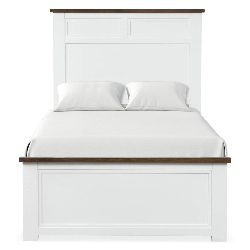 Althea Modern Farmhouse Pinewood Panel Bed