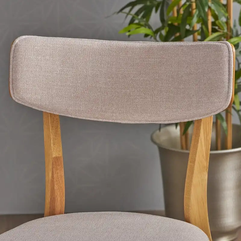 Abrielle Mid-Century Modern Fabric Dining Chair - N/A