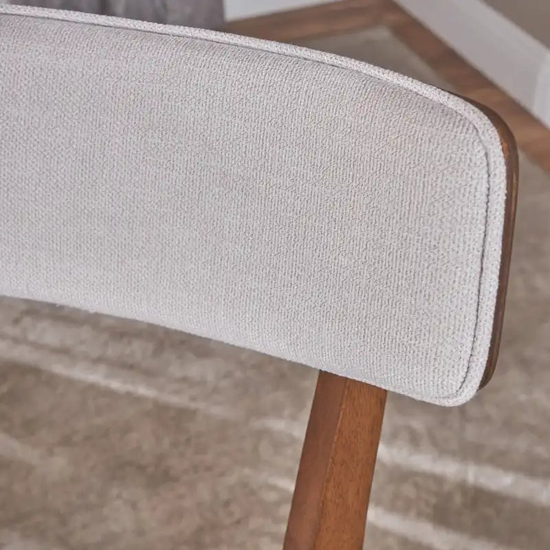 Abrielle Mid-Century Modern Fabric Dining Chair - N/A