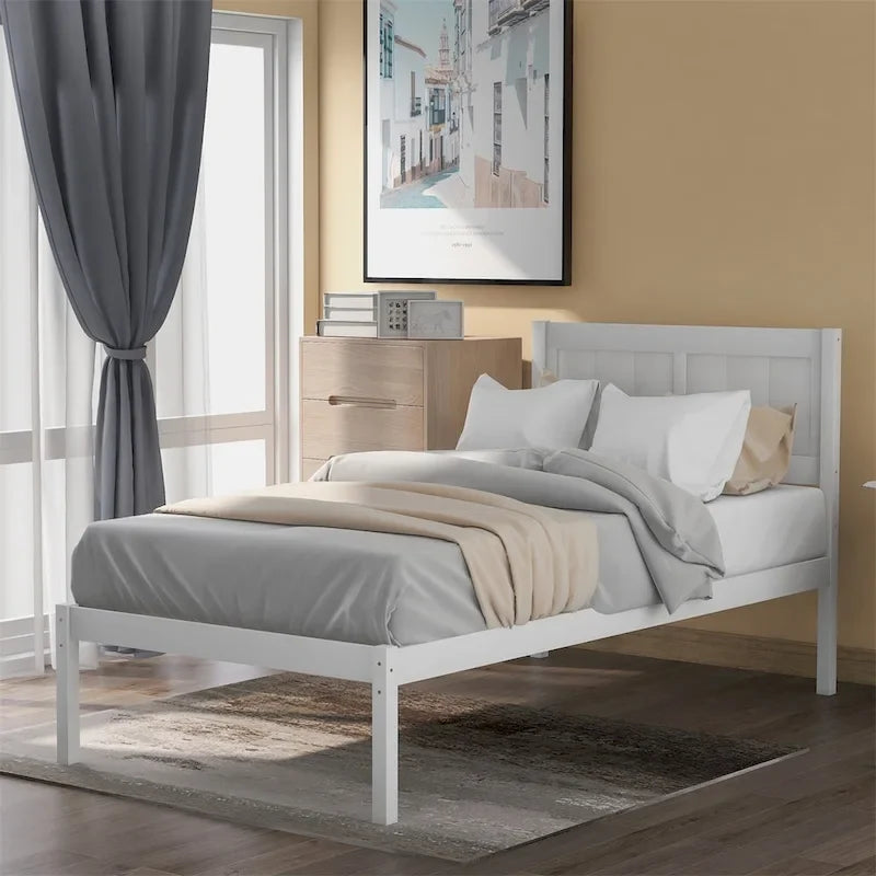 Wood Twin Platform Bed