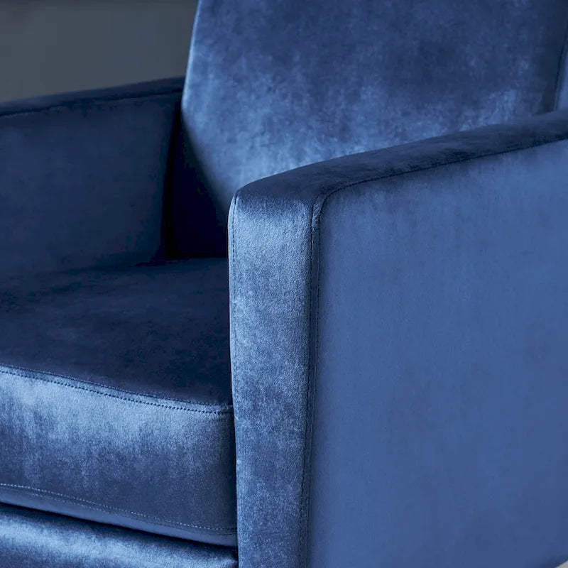 Brightwood Modern Velvet Recliner w/ Steel Legs by