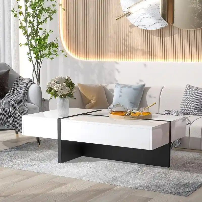 45.2 Modern High Gloss Surface Coffee Table By