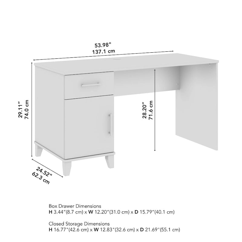 Somerset 54W Office Desk with Drawers by