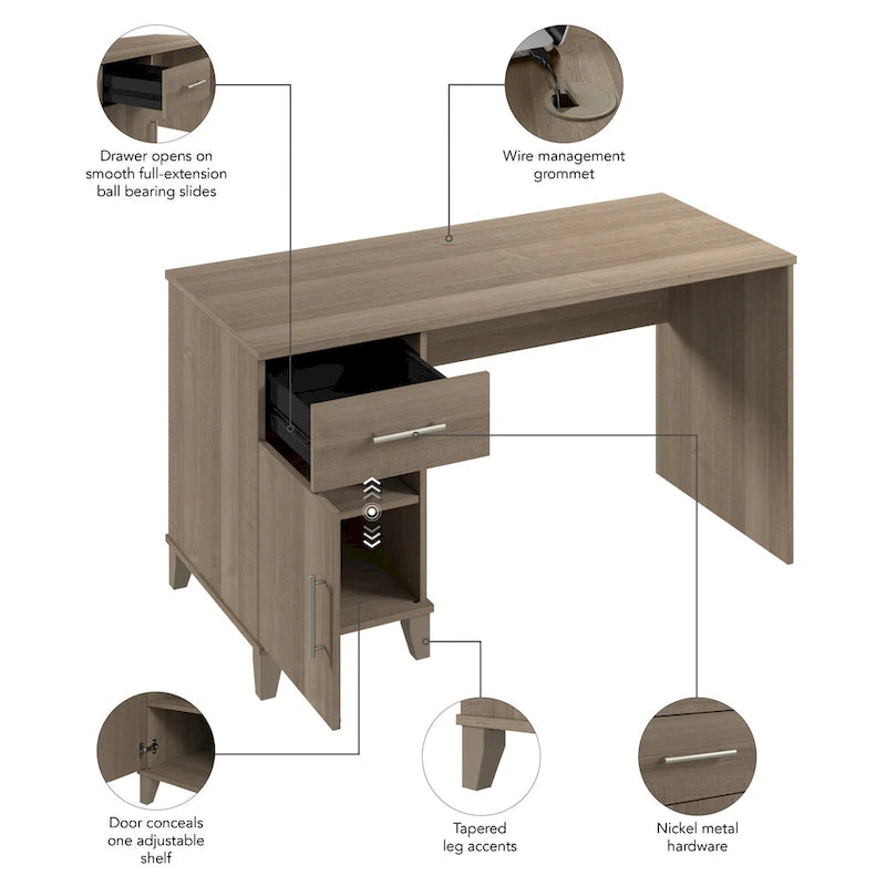 Somerset 54W Office Desk with Drawers by
