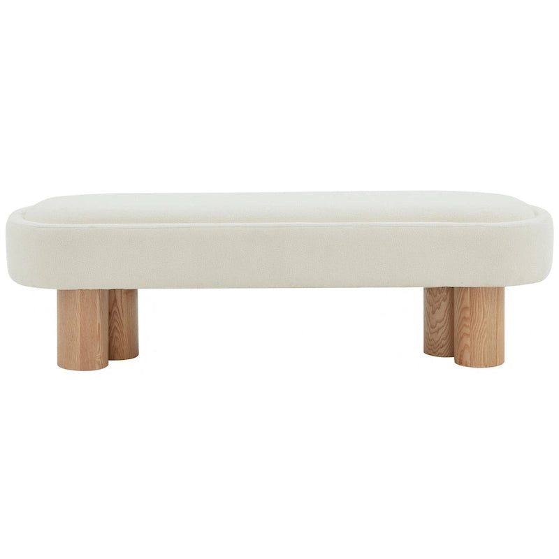 Couture Faina Boucle Bench - 60 In W x 19 In D x 18 In H - 60Wx19Dx18H