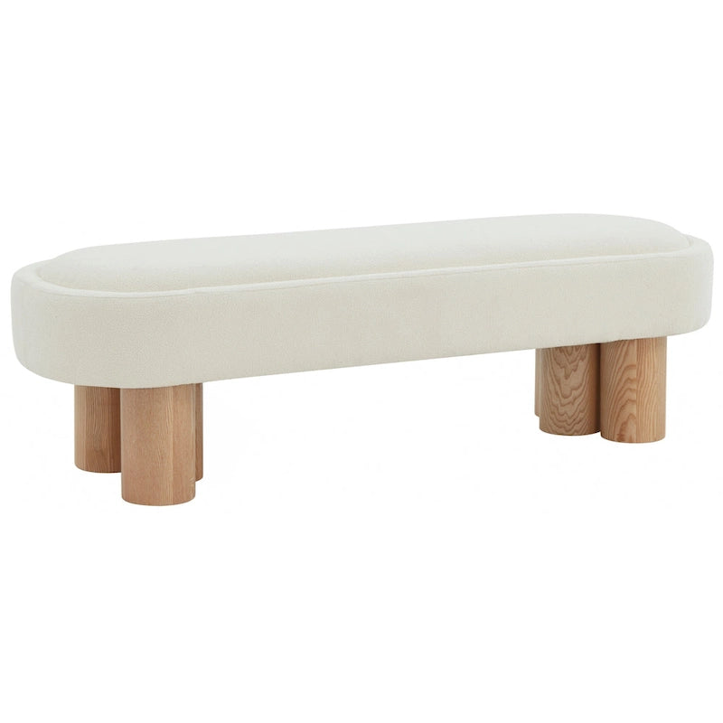 Couture Faina Boucle Bench - 60 In W x 19 In D x 18 In H - 60Wx19Dx18H