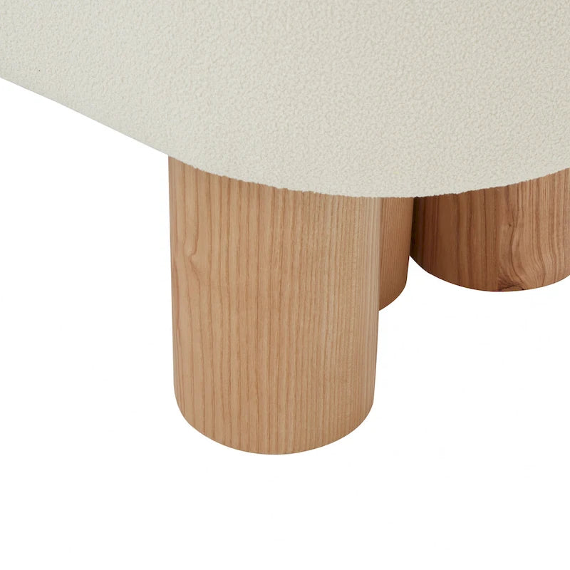 Couture Faina Boucle Bench - 60 In W x 19 In D x 18 In H - 60Wx19Dx18H