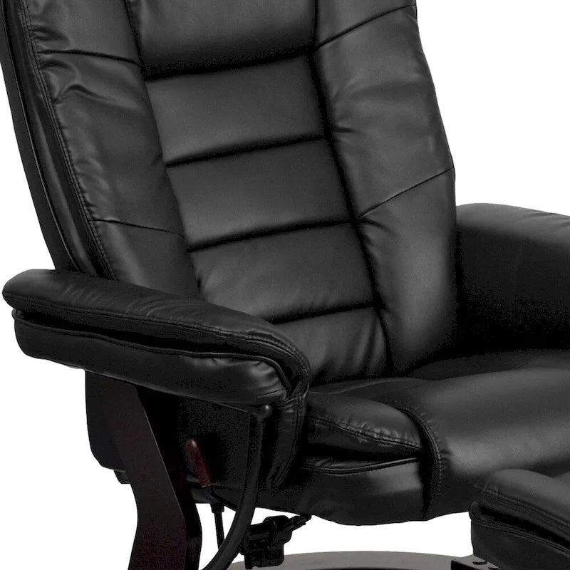 Contemporary Multi-Position Upholstered Recliner Chair with Ottoman