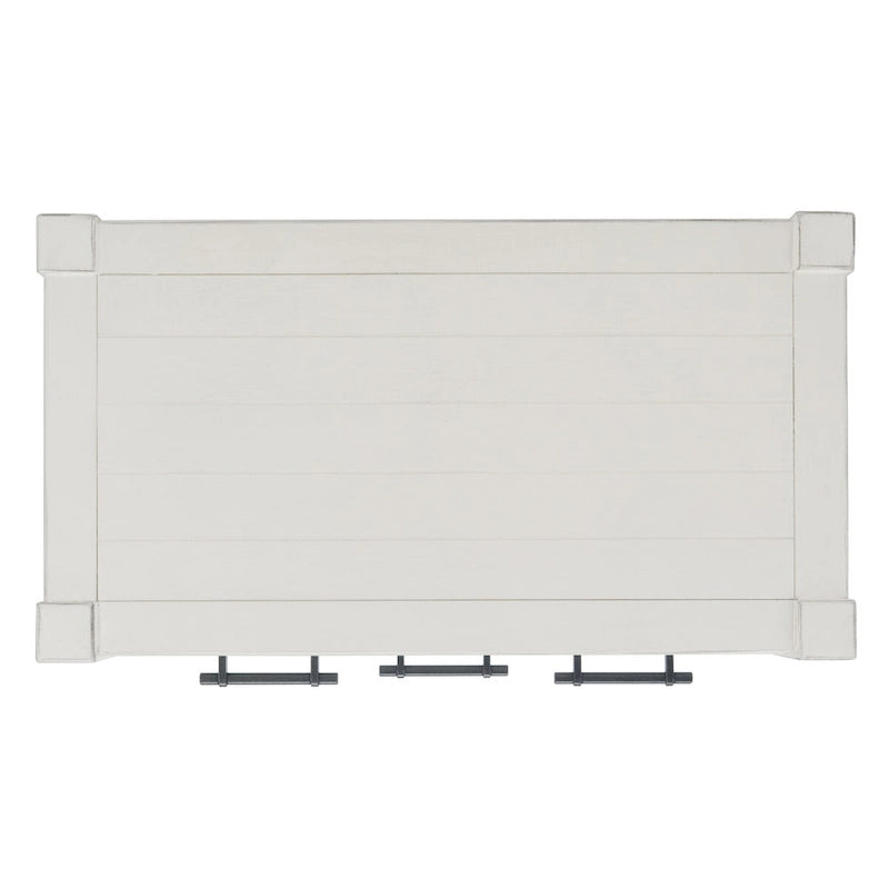 Philomene Distressed White 3-Drawer Console Table - 23.5 W x 13 L x 29.5 H - 24Wx13Dx30H