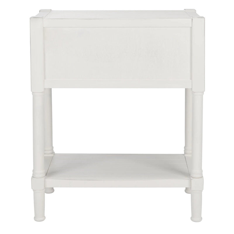 Philomene Distressed White 3-Drawer Console Table - 23.5 W x 13 L x 29.5 H - 24Wx13Dx30H