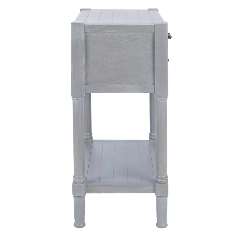Philomene Distressed White 3-Drawer Console Table - 23.5 W x 13 L x 29.5 H - 24Wx13Dx30H