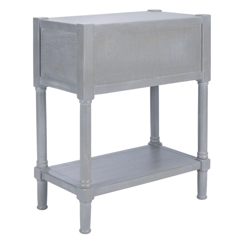 Philomene Distressed White 3-Drawer Console Table - 23.5 W x 13 L x 29.5 H - 24Wx13Dx30H