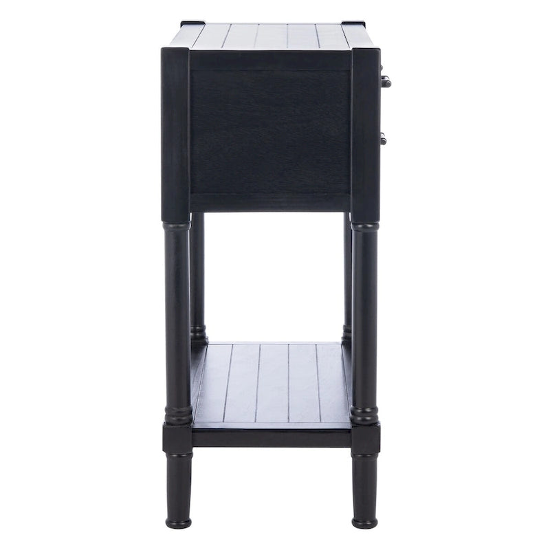 Philomene Distressed White 3-Drawer Console Table - 23.5 W x 13 L x 29.5 H - 24Wx13Dx30H