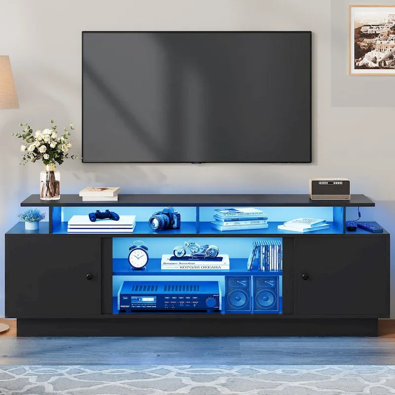 Modern TV Stand for TVs Up to 75 - 15.7D x 70W x 25.1H