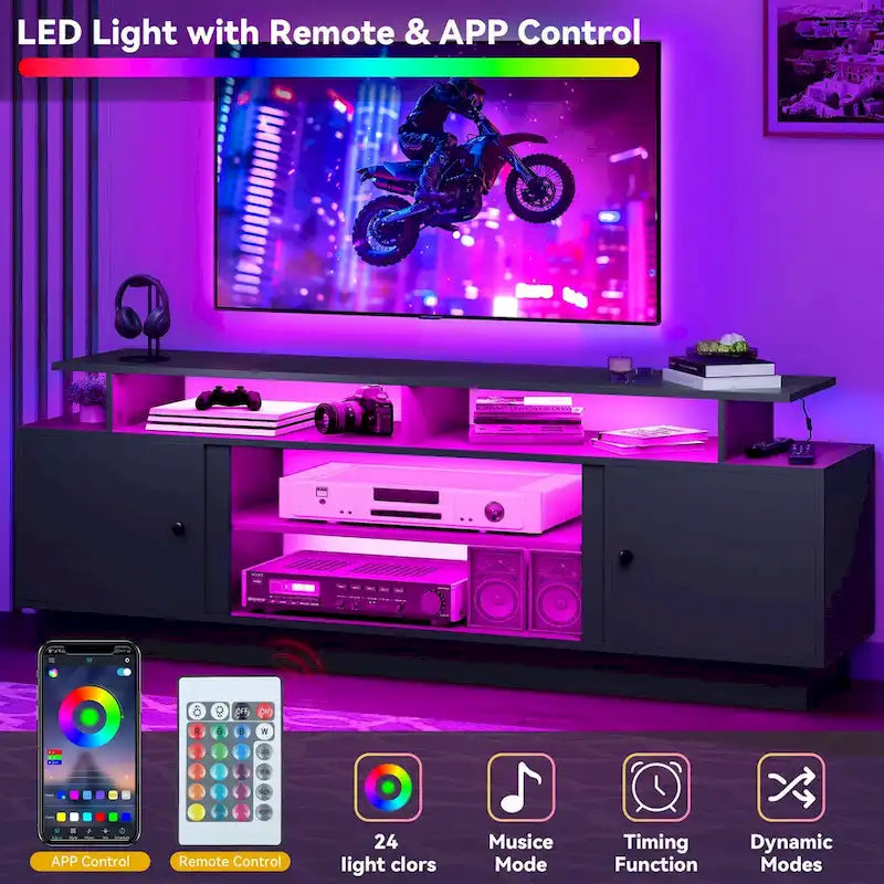 Modern TV Stand for TVs Up to 75 - 15.7D x 70W x 25.1H