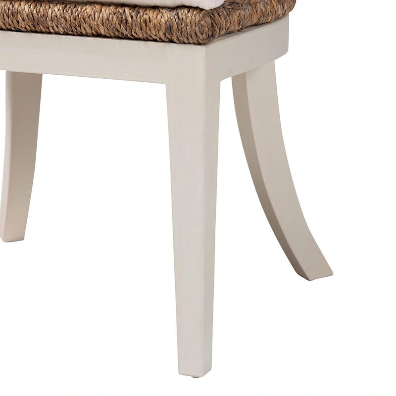 Ubud Bohemian ural Seagrass and Mahogany Wood Dining Chair